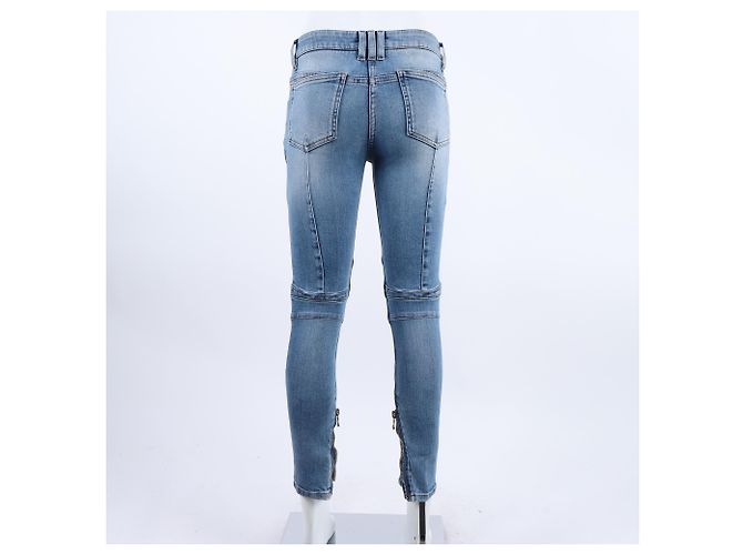 Pantaloni in denim Balmain Blu - vista 5