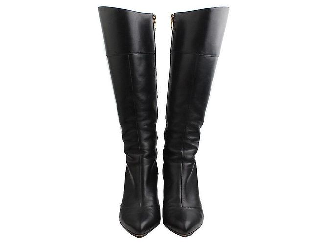 Bally Schwarze Lederstiefel - Ansicht 2