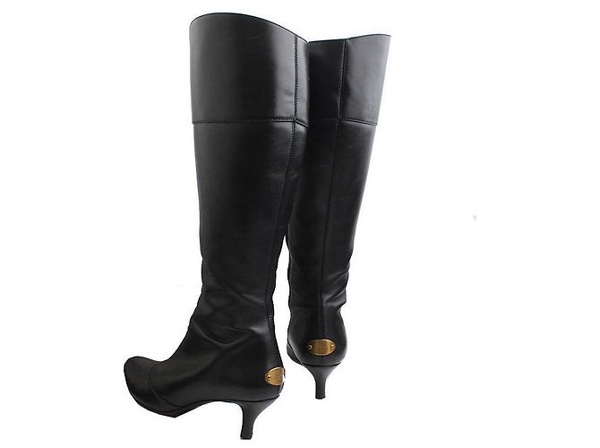 Bally Schwarze Lederstiefel - Ansicht 4