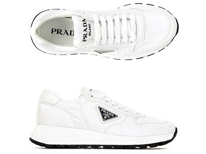 Prada Sneakers in nylon Bianco - vista 4