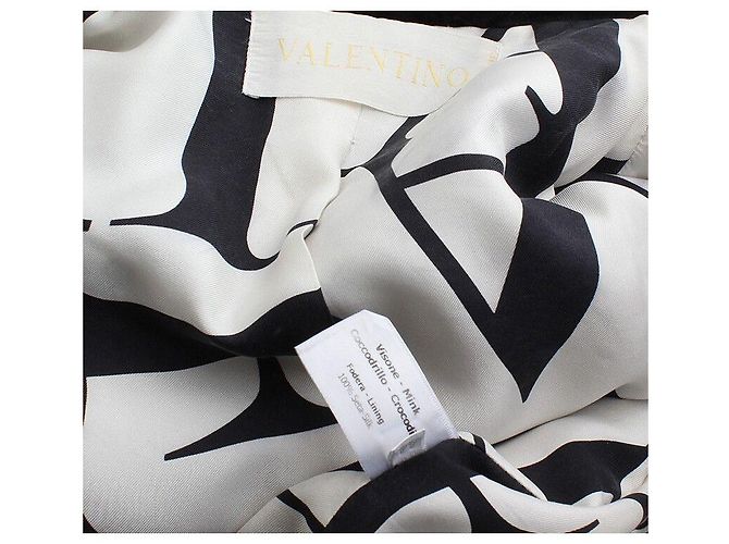 Valentino Abrigo de piel de visón Negro - vista 4