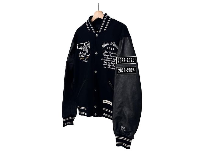 Amiri [XL] Giacca Bomber Varsity Eagle LA da Uomo Nero - vista 2