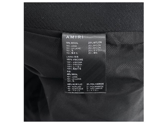 Amiri [XL] Giacca Bomber Varsity Eagle LA da Uomo Nero - vista 8