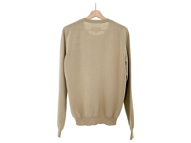 Maison Martin Margiela Maison Margiela Herren T-Shirt mit Taschenpatch Beige Braun - Ansicht 3