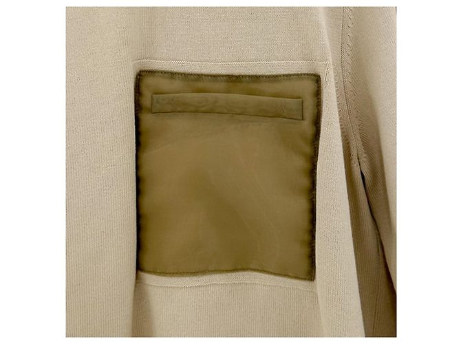 Maison Martin Margiela Maison Margiela Herren T-Shirt mit Taschenpatch Beige Braun - Ansicht 4