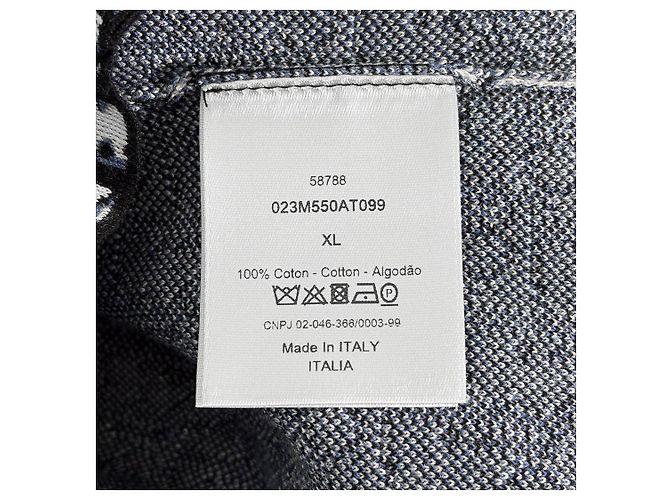 Dior Camicia in maglia oversize in gabardine jacquard obliqua nera Nero - vista 10