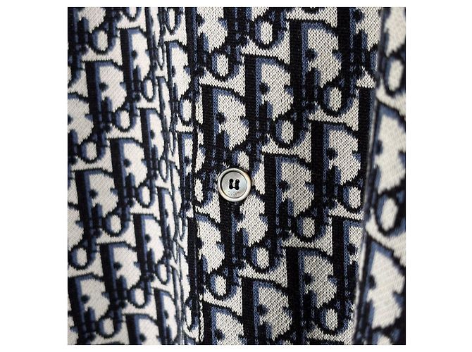 Dior Camicia in maglia oversize in gabardine jacquard obliqua nera Nero - vista 7