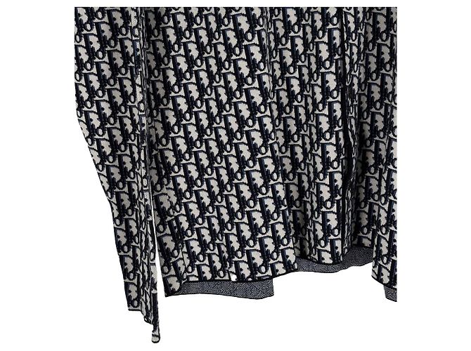 Dior Camicia in maglia oversize in gabardine jacquard obliqua nera Nero - vista 8