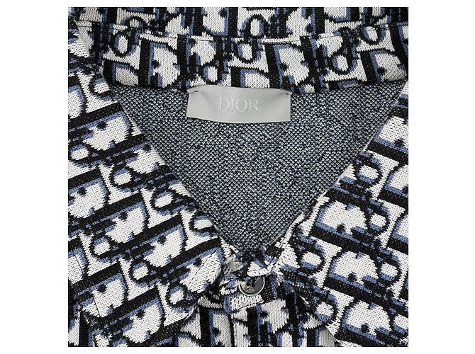 Dior Camicia in maglia oversize in gabardine jacquard obliqua nera Nero - vista 9