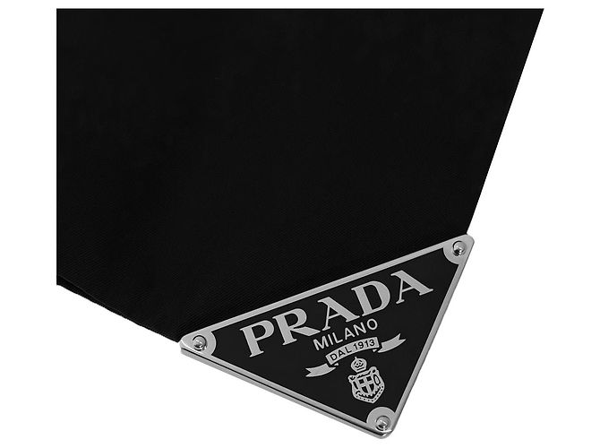Prada Falda Mini Re-Nylon Negra Big Triangle Logo de Lujo Biarr para Mujeres Negro - vista 10