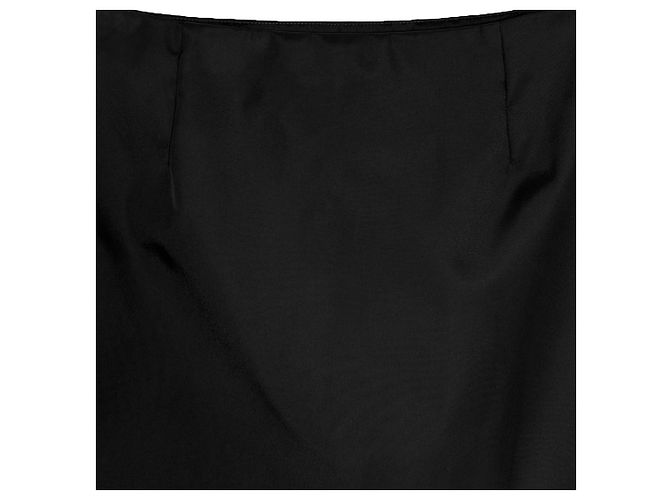 Prada Falda Mini Re-Nylon Negra Big Triangle Logo de Lujo Biarr para Mujeres Negro - vista 5