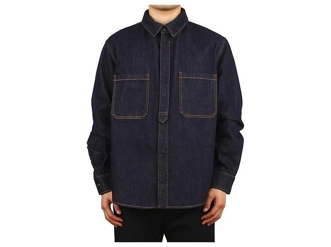 Valentino Chemise en denim brodée avec logo - vue 8