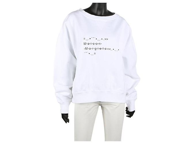 Maison Martin Margiela Logo-Generator Sweatshirt Weiß - Ansicht 5
