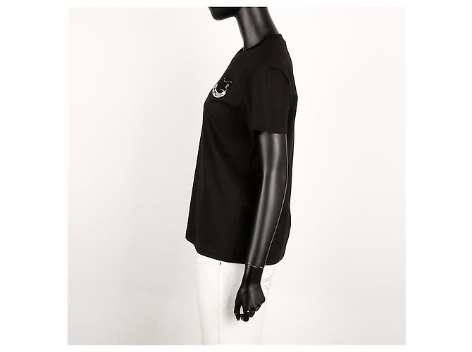 Camiseta de manga curta com logo Moncler Preto - vista 10