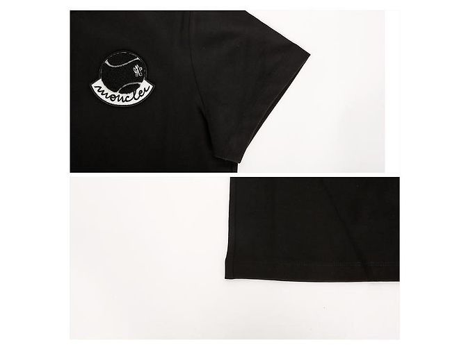 Camiseta de manga curta com logo Moncler Preto - vista 13