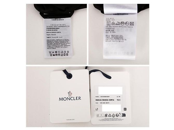 Camiseta de manga curta com logo Moncler Preto - vista 14