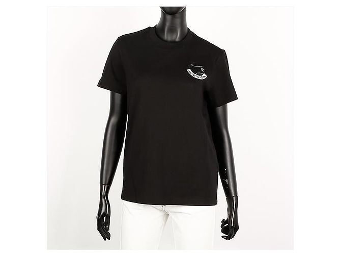 Camiseta de manga curta com logo Moncler Preto - vista 9