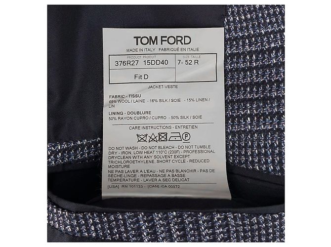 Tom Ford Men's Wool Silk Glen Check Single Breasted Blazer Jacket Brown - view 11