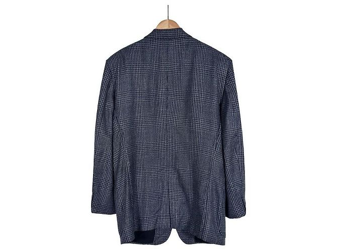 Tom Ford Men's Wool Silk Glen Check Single Breasted Blazer Jacket Brown - view 4