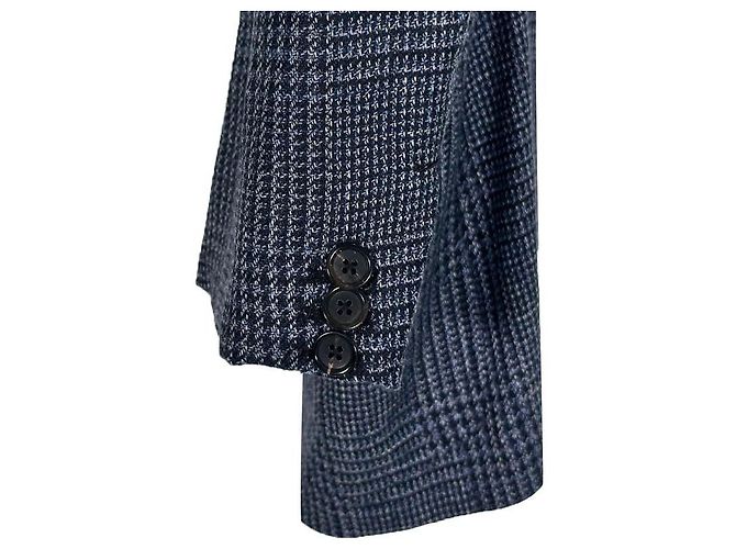 Tom Ford Men's Wool Silk Glen Check Single Breasted Blazer Jacket Brown - view 7