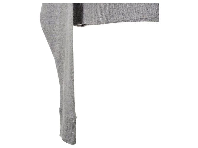 Miu Miu Luxuriöses Biar Oversized Sweatshirt mit Reißverschlusskragen Grau Braun - Ansicht 8
