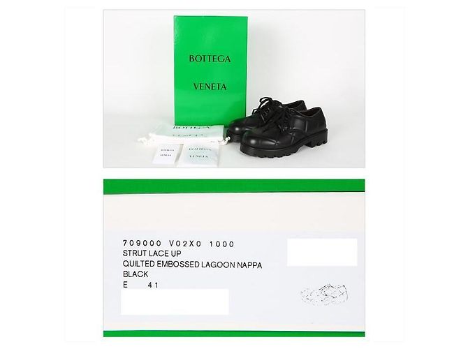 Bottega Veneta Scarpe Derby con lacci Strut Grid Nero - vista 10