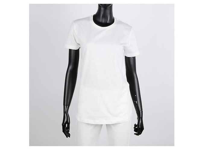 Camiseta de manga curta com patch logo Moncler - Off White Branco - vista 10
