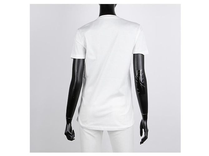 Camiseta de manga curta com patch logo Moncler - Off White Branco - vista 12