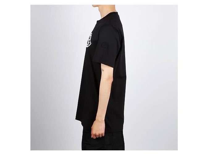 Moncler Logo T-Shirt mit kurzen Ärmeln Schwarz - Ansicht 10