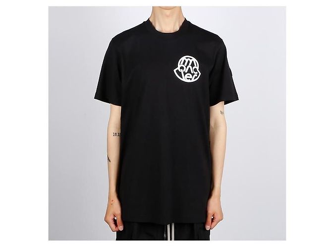 Moncler Logo T-Shirt mit kurzen Ärmeln Schwarz - Ansicht 9