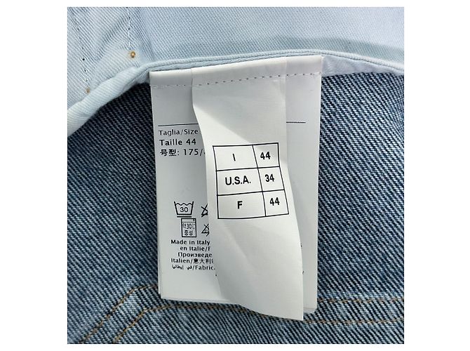 Giacca in denim con grande logo e doppia tasca Carpi per uomo Valentino Blu - vista 10