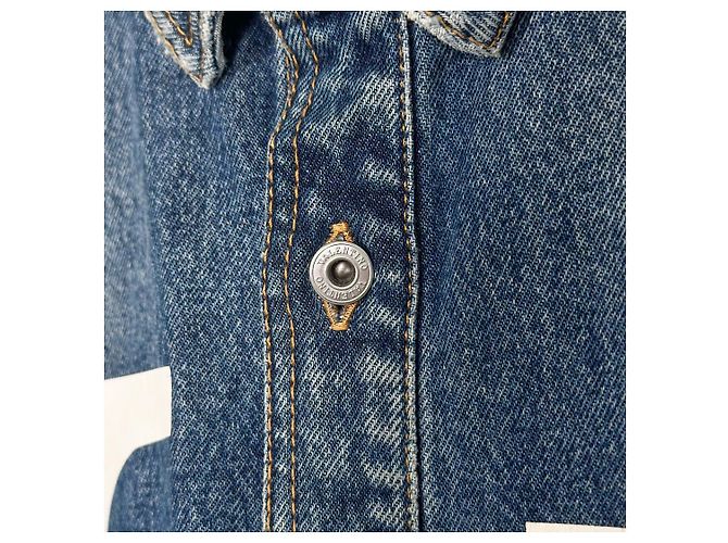 Giacca in denim con grande logo e doppia tasca Carpi per uomo Valentino Blu - vista 6