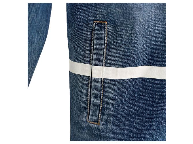 Giacca in denim con grande logo e doppia tasca Carpi per uomo Valentino Blu - vista 8