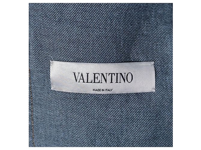 Giacca in denim con grande logo e doppia tasca Carpi per uomo Valentino Blu - vista 9