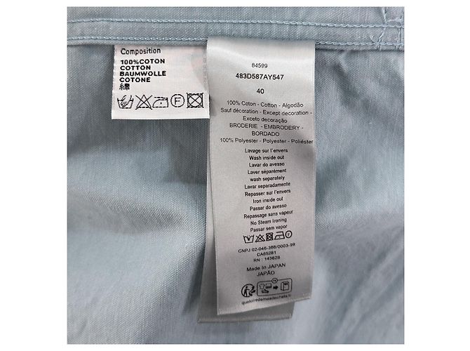 Dior Giacca in denim ricamata couture per uomo Blu - vista 8