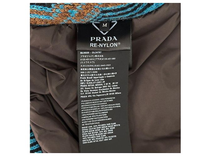 Prada Jaqueta bomber de malha com bolso de nylon e logo triangular Raf Simons marrom - vista 11