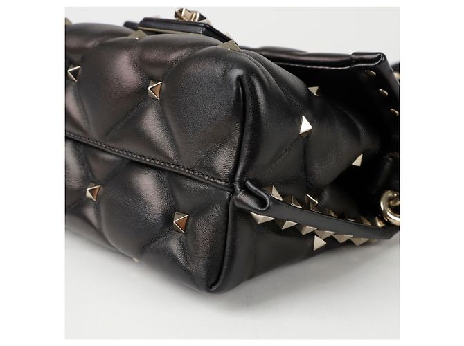 Valentino Candy Stud Mini Top Handle Tote Schultertasche Schwarz - Ansicht 10