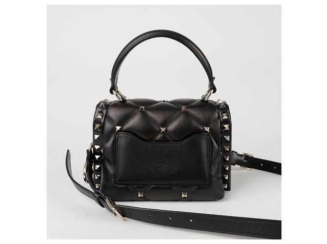 Valentino Candy Stud Mini Top Handle Tote Schultertasche Schwarz - Ansicht 5