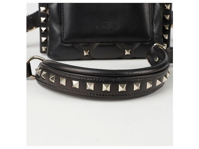 Valentino Candy Stud Mini Top Handle Tote Schultertasche Schwarz - Ansicht 6