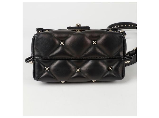 Valentino Candy Stud Mini Top Handle Tote Schultertasche Schwarz - Ansicht 8