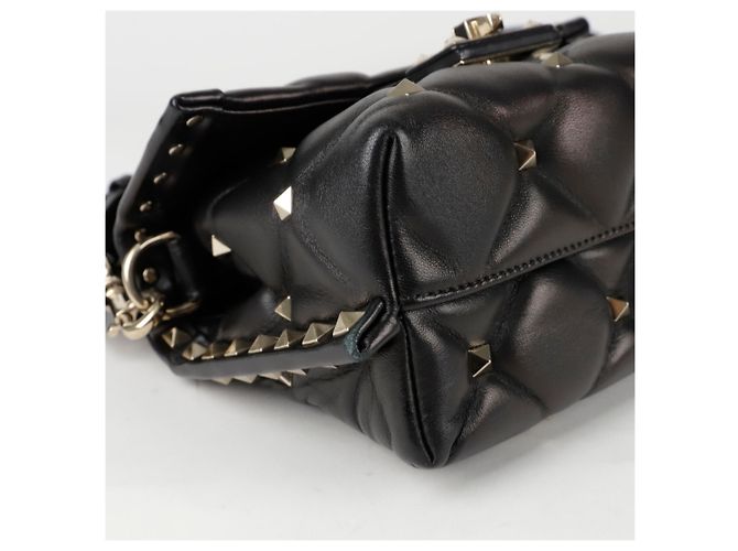 Valentino Candy Stud Mini Top Handle Tote Schultertasche Schwarz - Ansicht 9