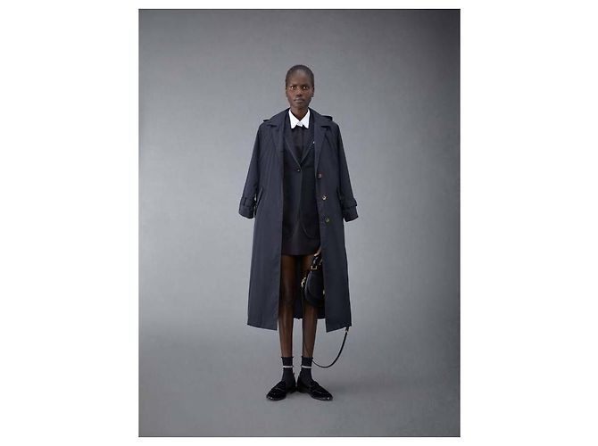 Thom Browne Poly-Twill-Mantel Schwarz - Ansicht 5