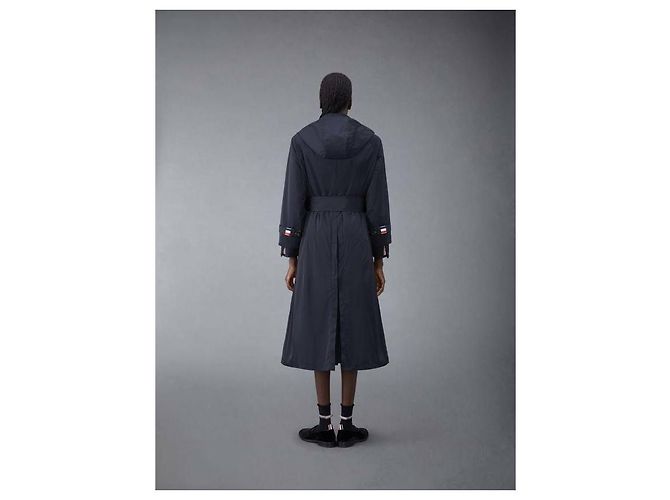 Thom Browne Poly-Twill-Mantel Schwarz - Ansicht 6