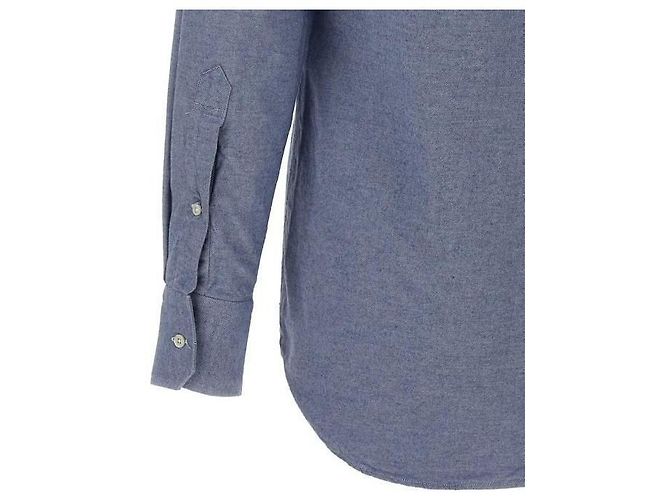 Thom Browne Flannel Bar Hemd Blau - Ansicht 7