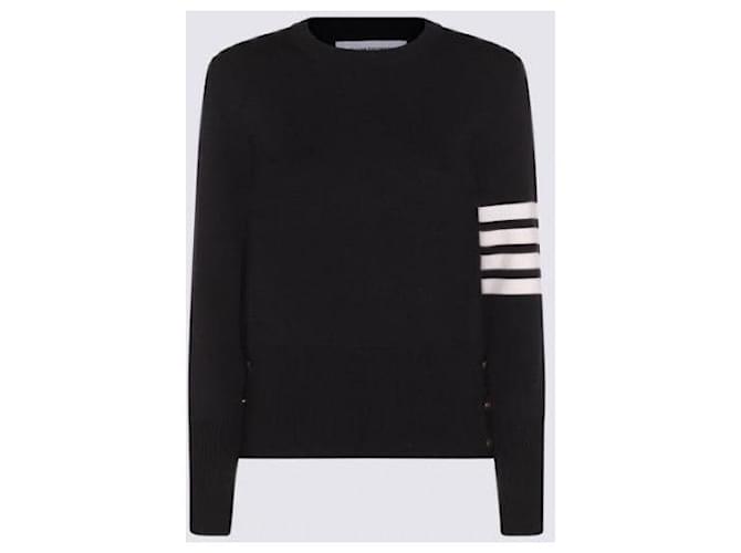 Thom Browne Klassischer Pullover aus Milano-Wolle Blau - Ansicht 4
