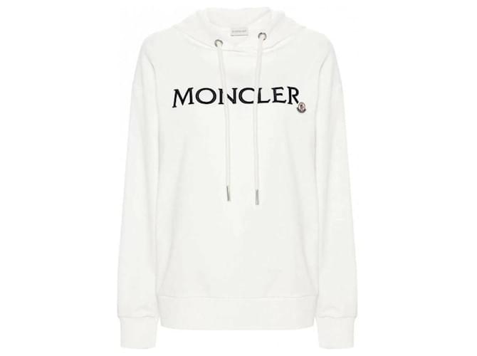 Moncler Hoodie mit gesticktem Logo Weiß - Ansicht 4