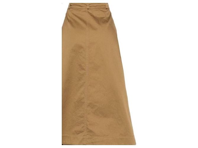 Saint Laurent Gonna Midi in Cotone Sergé - vista 6