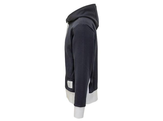 Thom Browne Klassische Jersey-Zip-Hoodie Blau - Ansicht 6