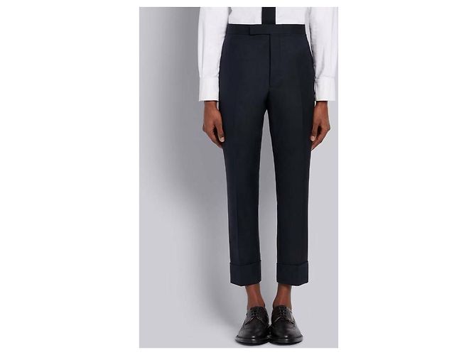 Thom Browne Classic Fit RWB Tab Super Twill Wool Backstrap Pants - view 4