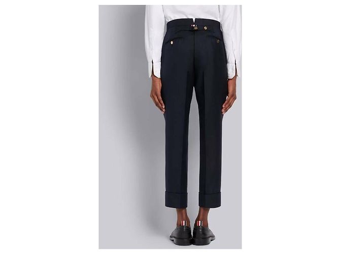 Thom Browne Classic Fit RWB Tab Super Twill Wool Backstrap Pants - view 6